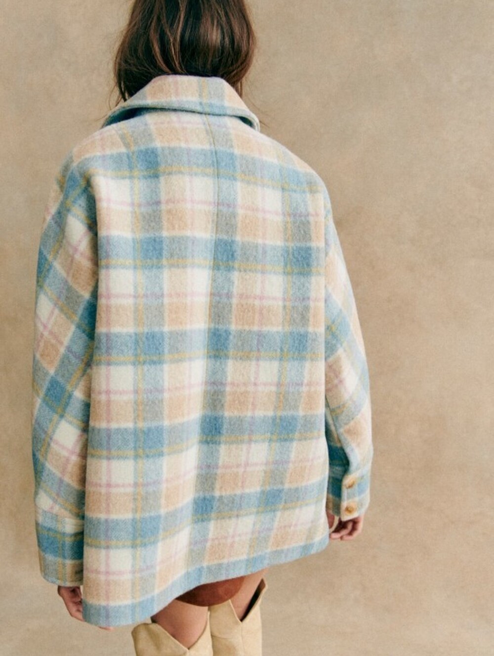 *NWT* [Sezane] Armand Coat In Pastel Tartan, 100% Wool, Size 38/6 - Picture 12 of 12